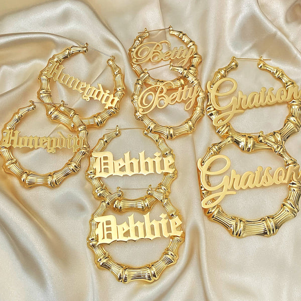 Custom Bamboo Earrings