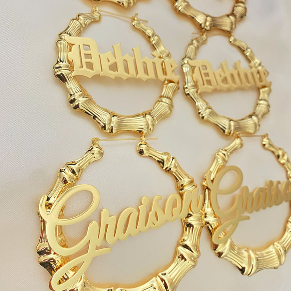 Custom Bamboo Earrings